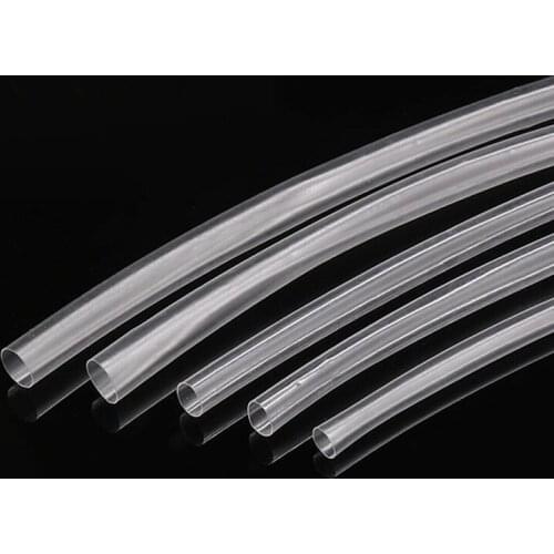 10/20 Meters Thin Wall Heat Shrinkable Tube Φ0.8mm-15mm No Words Transparent Insulated Sleeving Tubing 2:1 Shrink