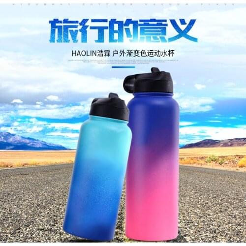 Vacuum 304 Stainless Steel Space Pot Outdoor Portable Sports Bottle Large Capacity Car Mug Korean Style Water Thermos