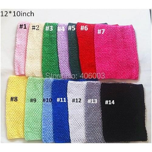 12*10" Lined Crochet Headband Baby Girl Crochet Waffle Tutu Top Tube Tops Knitted Crochet Tube Top