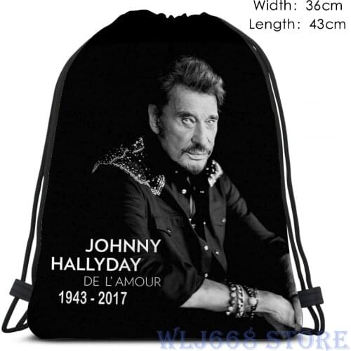 Funny graphic print shoulder Bags women Johnny Hallyday Limitied Edition Single shoulder backpack travel for men Gym Bag