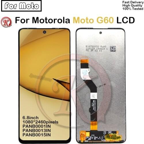 6.8'' LCD For Motorola Moto G60 No Frame LCD Touch Panel Screen Digitizer Display For Motorola PANB0001IN PANB0013IN PANB00 LCD