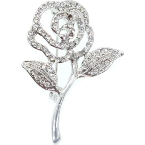 20pcs/lot Wholesale rose flower brooch for women lapel pin wedding invitations