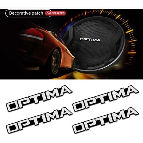 4pcs car audio decorate 3D Aluminum Badge Emblem Sticker For KIA Optima 2018 2019 Car Accessories
