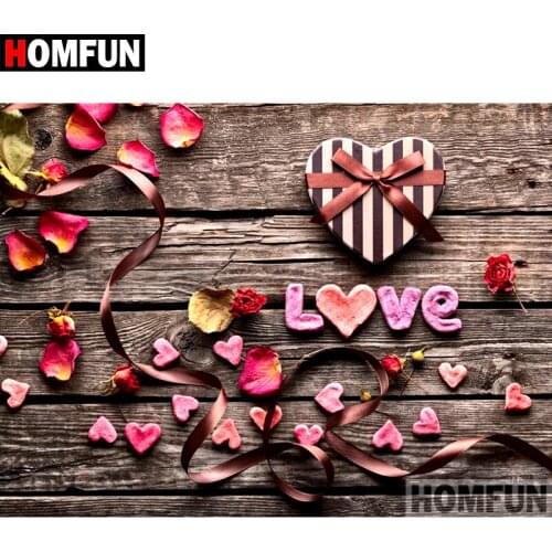 HOMFUN 5D DIY Diamond Painting Full Square/Round Drill "Flower gift" 3D Embroidery Cross Stitch gift Home Decor A00110