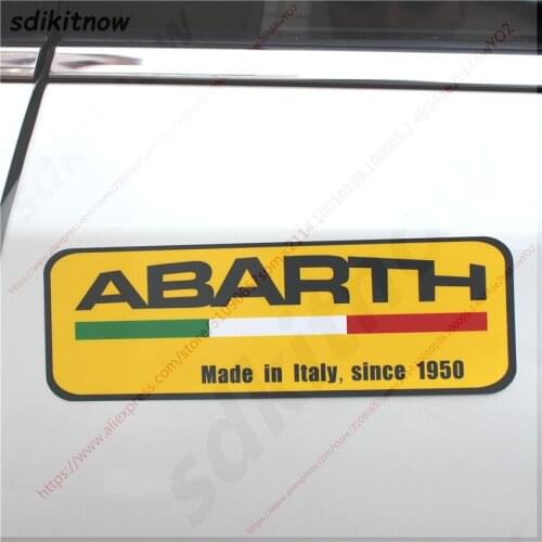 One piece Made in Italy Color Car Decal Sticker Styling For Abarth fiat 500 grande punto bravo doblo panda ducato