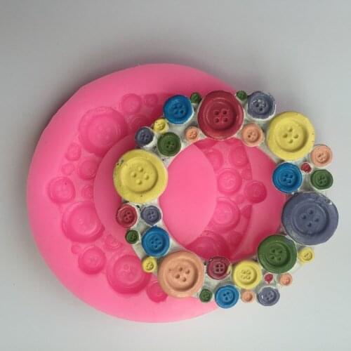 DIY Retro Anaglyph Mini Button Frame Dry Pace Silicone Tool Baby Small Frame Chocolate Cake Decoration Silicone Mold Moulds PRZY