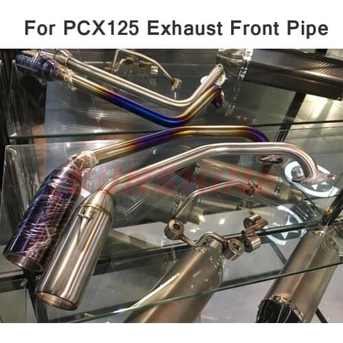 For Honda PCX125 PCX150 2017-2020 Exhaust Motorcycle Slip on Modified Front Pipe Full Systems Stainless Steel Muffler Tube Link