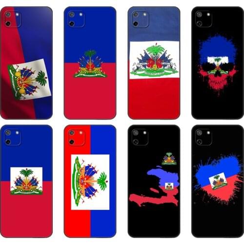 Black tpu Case For OPPO Realme C11 Case For Realme C 11 RealmeC11 Back RMX2185 Case Cover Bumper Vintage Haiti Haitian Flag