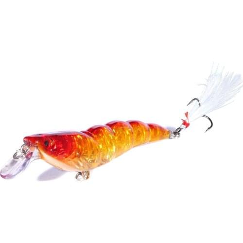 HENGJIA 1PCS Minnow Shrimp Fishing Lure 10.5cm 13g Trout Crank Artificial Hard Bait Crankbait Freshwater Tackle