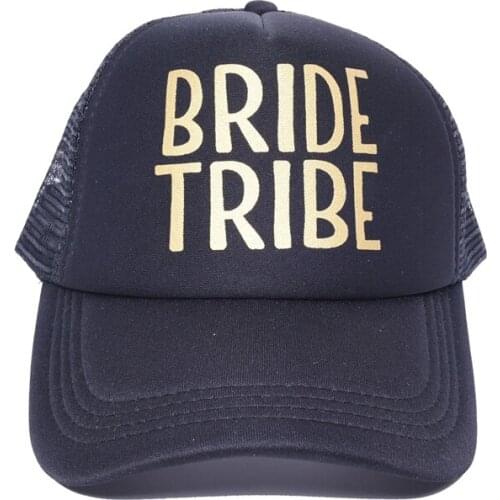 BRIDE TRIDE SQUAD Letter Printing Trucker Cap Men Adjustable Party Summer Shading Mesh Breathable Dad Hat Baseball Cap