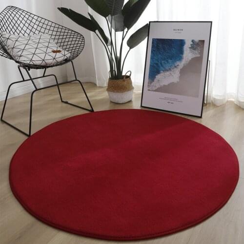 Coral Velvet Round Carpet Living Room Coffee Table Sofa Blanket Bedroom Bedside Cushion Computer Desk Rug Carpet