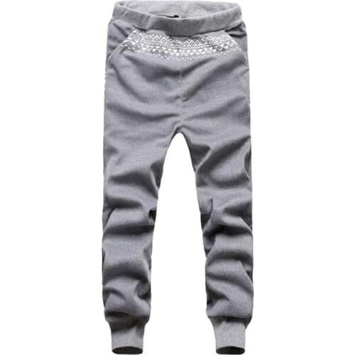 2016 Hot Sale New Fashion Ethnic Style Floral Printed Beam Pants Men Casual Feet Beam Pants Men Trousers