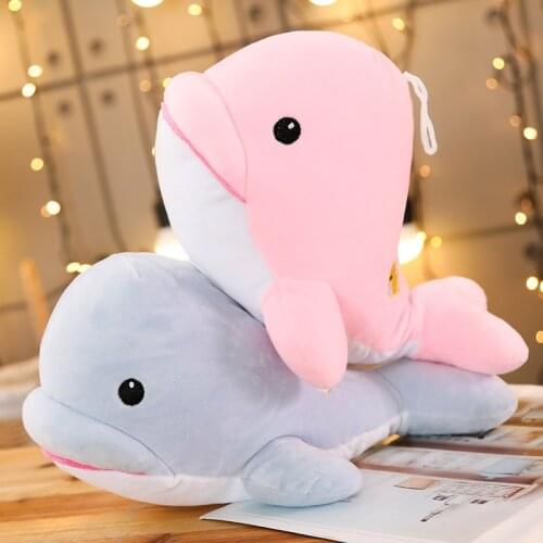30cm Soft Dolphin Plush Toys Dolls Stuffed Down Cotton Animal Pillow Kawaii Office Nap Pillow Kids Toy Christmas Gift for Girls