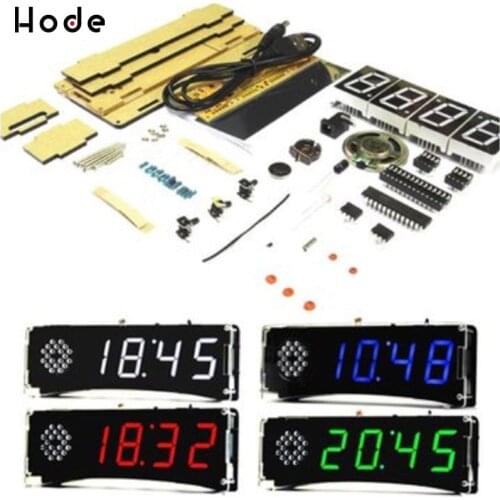 DIY Kits Speech Version of Digital Electronic Clock 51 Single-chip Electronic Clock DIY LED Suite YD-030
