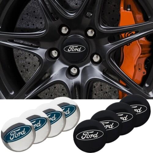 4Pcs Car Wheel Center Hub Caps Emblem Stickers For Ford Escape Kuga Mondeo Ecosport Fiesta Focus2 3 Fusion Ranger Explorer