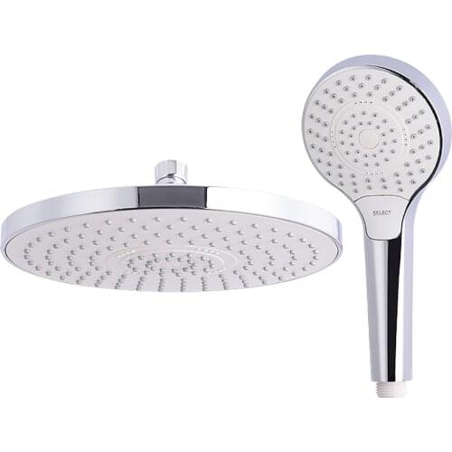 ABS Plastic 3 Functions Hand Shower Head Chrome Round High Pressure Water Saving Bathroom Shower Head Set