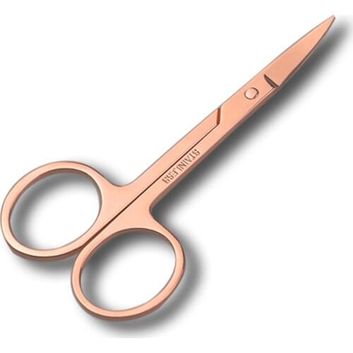 Facial Makeup Scissors Pointed Stainless Steel Beauty Scissors Multi-Model Round Professional Nose Eyebrow Beard Eyelash Trimmer