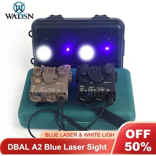 WADSN Tactical DBAL-A2 Blue Laser White Light Nylon Plastic Version Hunting Rifle dbal a2 Laser Sight for 20mm Picatinny Rail