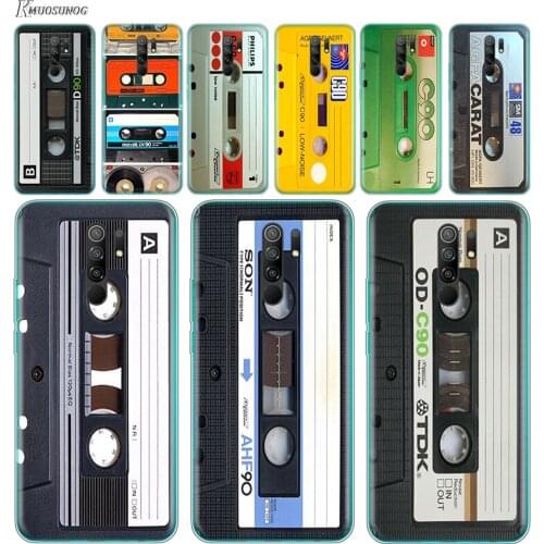 Transparent Cover Vintage Magnetic tape Cassette For Xiaomi Redmi K40 K30i K30T K30S K30 K20 10X GO S2 Y2 Pro Ultra Phone Case