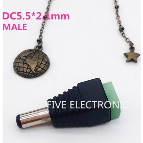 Solderless DC5.5*2.1mm Plug, male & female connector, 5.5x2.1mmDC power plug