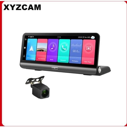 XYZCAM 8 Inch 4G ADAS Android8.1 Smart Car DVR Camera GPS Navigation FHD 1080P Car Video Recorder WiFi Live Remote Monitoring