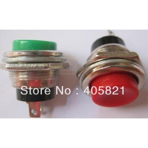 ON-(OFF) 3A 125V/AC Momentary Pushbutton Switch DS-212/C mounting hole 16mm