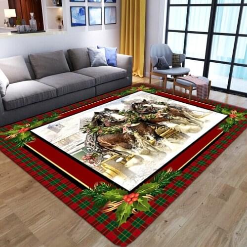 Animal Horse 3D Floor Carpets home decor Large Soft Flannel Bedroom Living Room kids play Rugs Children non-slip Toilet Door mat