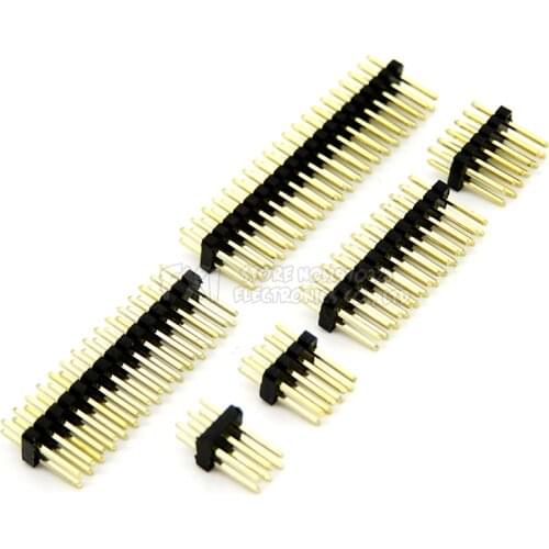 1.27mm 1.27 Double Row Male 2~40P Breakaway PCB Board Pin Header Connector Strip Pinheader 2*3/4/5/6/7/8/10/12/15/20/40p 3-50P