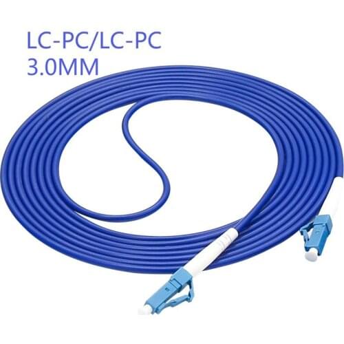10PCS Armored 20Meters LC/PC-LC/PC,3.0mm,Singlemode 9/125,Simplex, Optical Fiber Patch Cord Cable