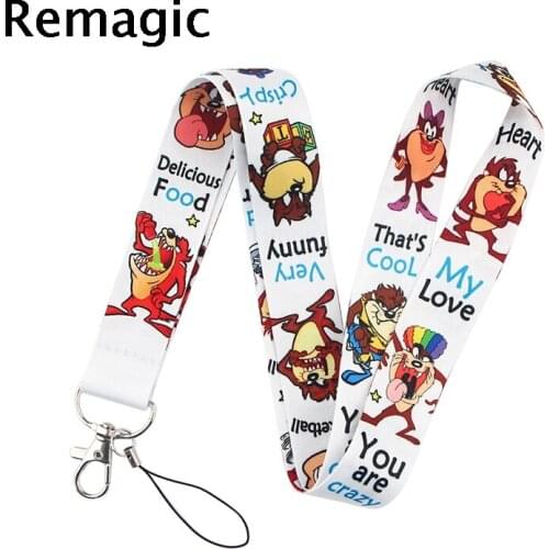 20pcs Bigmouth Neck keychain necklace webbings ribbons Anime Cartoon Neck Strap Lanyard ID badge holder Keychain Lanyards