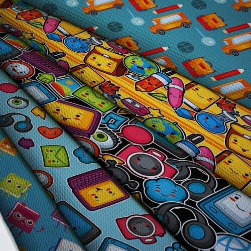 50*140cm Bullet Textured Liverpool Fabric Flower Printed DIY Tissue Kids Home Textile for Sewing Quilt Decoration Home