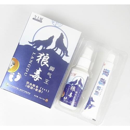 Jinshijian wolf poison beriberi king gold combination beriberi spray plus ointment antibacterial foot odor spray