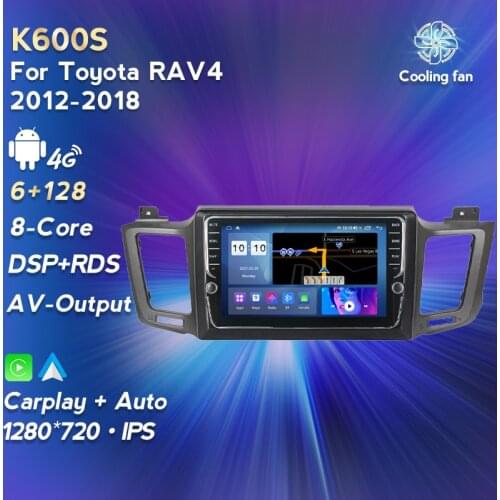 1280X720 DSP RDS Car Multimedia Radio GPS For Toyota RAV4 2012 2013-2018 Navigation Built-in Carplay Auto BT SWC WIFI 4G LTE