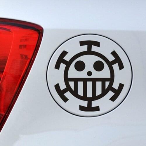 ONE PIECE Car Stickers Cartoon Pirate Creative Decoration Decals For Fuel Tank Cap Vinyls Laptop Auto Tuning Styling D11