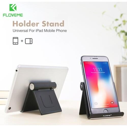 FLOVEME Phone Holder For Huawei P20 Lite Adjustable Aluminium Desktop Holder For Xiaomi Redmi 8 SE Mobile Phone Stand Holder