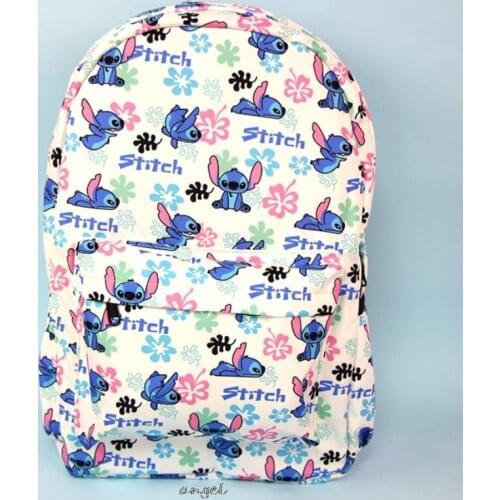 Disney childrens bag Stitch Boy Girl Bacpack Autumn Stitch pattern Young college students backpack Kids Christmas Gifts