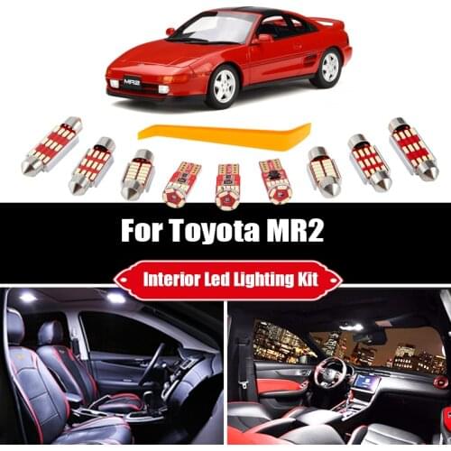 For Toyota MR2 1991-2004 2005 Canbus Vehicle LED Interior Dome Map Light License Plate Lamp Kit Auto Lighting Accessories