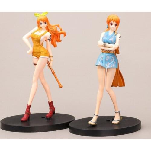 One Piece Animation Action Anime Figure Cartoon Kimono Nami 16cm PVC Model Sexy Girl Doll Children Toys Ornaments Luffy Friend