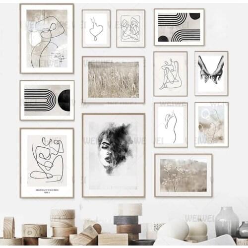 Home Canvas Abstract Paintings Figures and Lines Poster Wall Art Decoration Canvas Painting Hd Print Still Life Pattern