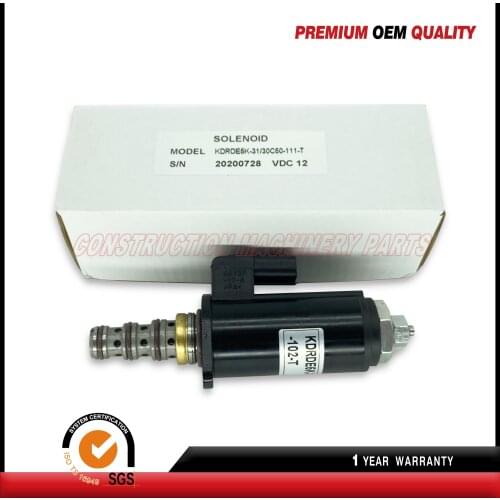 Hydraulic Pump Solenoid Valve KDRDE5K-31/30C50-111 For Kobelco SK200-6E SK220 SK330LC-6E SK480LC-6E YB35V00003F1
