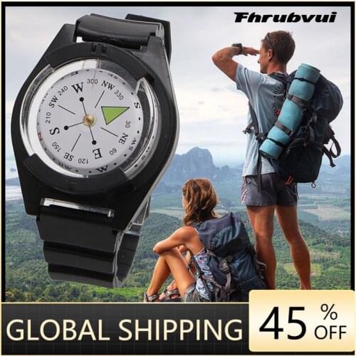 Survival Wrist Compass with Shockproof Lightweight, High Accuracy Watch Compass for Outdoor Camping Adventure
