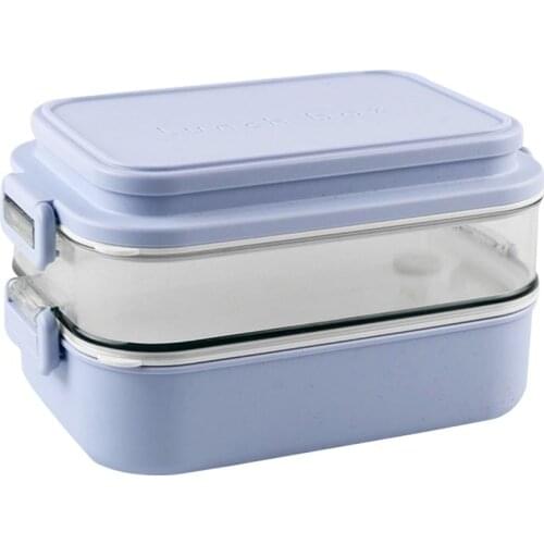 Microwave Bento Box Wheat Straw Tableware Food Storage Container Lunch Box Bento Box Portable Leakproof Lunch Box Food Box