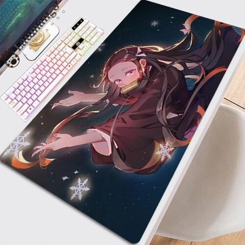 Mouse Mat Pad With Gamer Gaming Deskpad Carpet Cute Deskmat For Big Mousepepad Mause Long Mats Pc Mousepad Cool Kimetsu No Yaiba