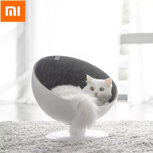 Xiaomi Cat Beds & Mat Pet House Cat Boss Rotational Interaction Cat House Sleeping Funny Pet Bed Fiber Material Cat Supplies