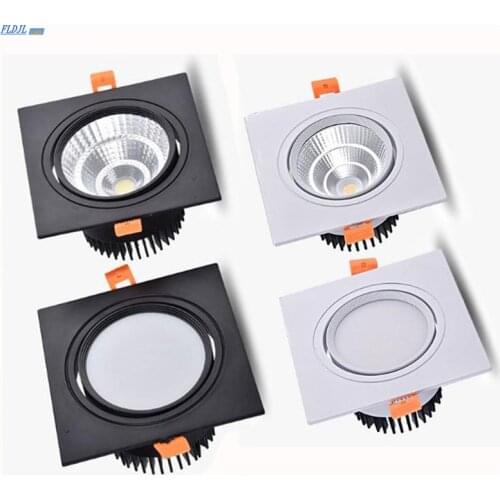 4 types Square Dimmable ceiling recessed LED Ceiling Lamp 7w 9w 12w 15w18w AC110-220V LED Spot Lights Indoor Lighting