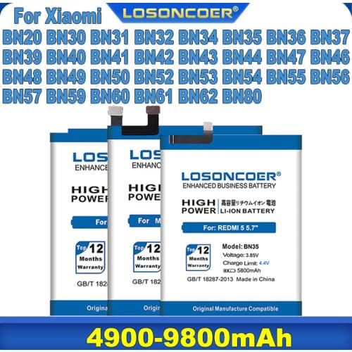 LOSONCOER Xiaomi Redmi 8A Phone Batteries