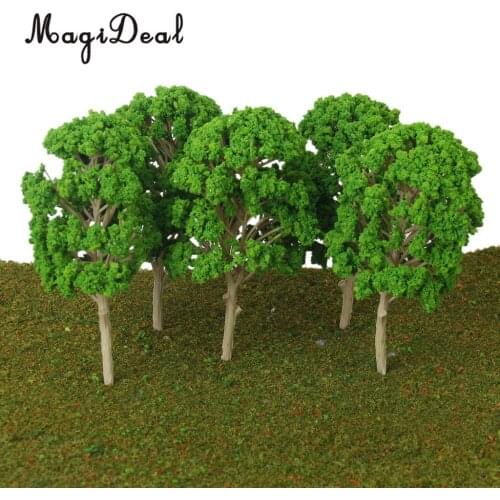 MagiDeal 5Pcs/Lot Train Model Trees for Street Railway Railroad Landscape Park Garden Classroom Decor Building Models Layout