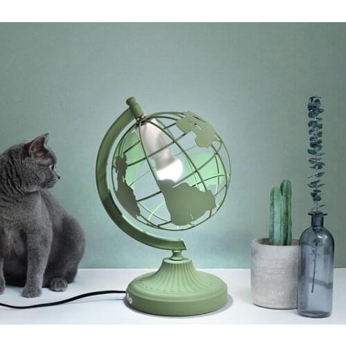 Nordic Macaron Globe Table Lamps for Bedroom Modern Living Room Decor Desk Lamp Art Deco Childrens Room Reading Light Fixture
