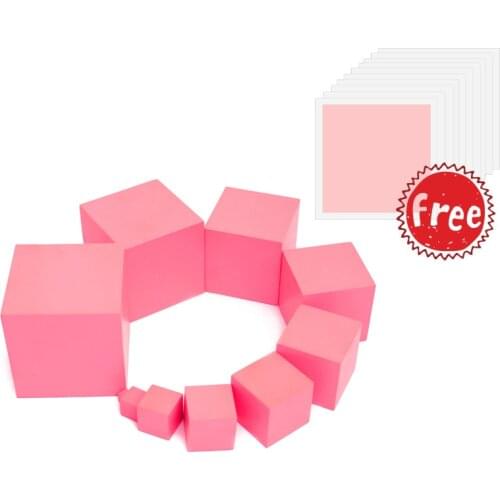 Montessori Pink Tower Baby Toys Montessori Sensory Learning Tower Educational Toys For Children 2 Years Early Games Children