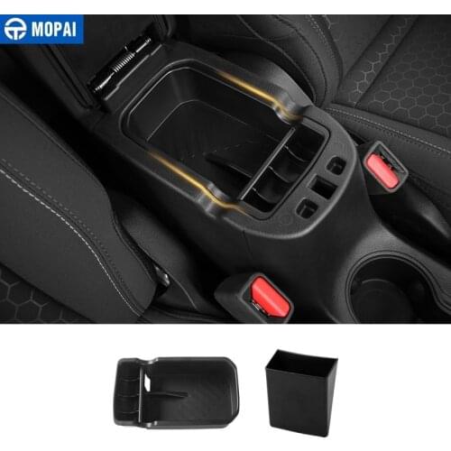 MOPAI Stowing Tidying for Jeep Compass 2017+ Car Armrest Storage Box Cup Holder Container Glove Organizer Interior Accessories